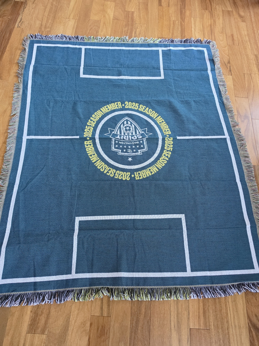 Washington Spirit Season Member Teal Soccer Throw Blanket